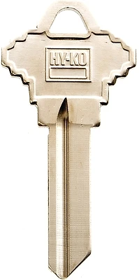 Hy-Ko Key Blank SC4, Brass Nickel, For Schlage Locks and Padlocks