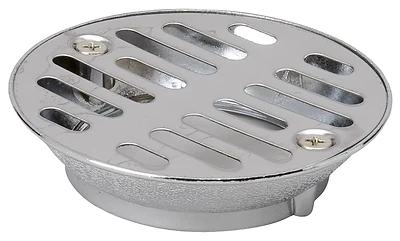 Drain Shower Stall 2 Female Threaded Outlet With Stainless Steel Grid And 3-1/2 In Flange Diameter