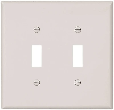 2 Gang Jumbo Wall Plate, High Gloss Finish, 5.25 X 5.313 In.
