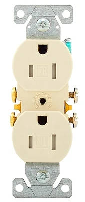 Tamper-resistant Duplex Receptacle, 15 Amp, Almond, Model Tr270la