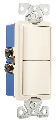 7728la-sp Commercial-grade Decorator Combination Switch And Receptacle In Almond