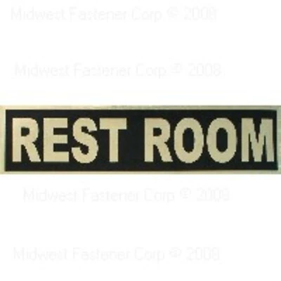 2 X 8 Mylar Restroom Peel & Stick Sign - Durable And Easy To Install