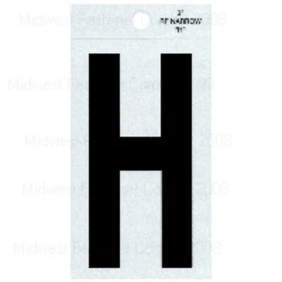 3 Inch High Straight Narrow Black Reflective Letters For Signage