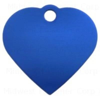 Blue Small Heart Pet Tag - Durable And Stylish Identification For Your Pet