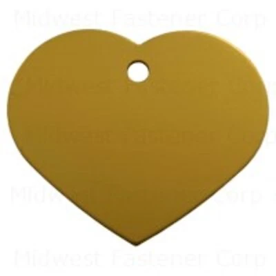 Gold Large Heart Pet Tag - Durable, Stylish, Personalized Pet Identification