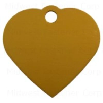 Gold Small Heart Pet Tag - Durable And Stylish Pet Identification