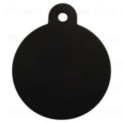 Black Large Circle Pet Tag - Durable And Stylish Identification For Pets