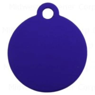 Purple Small Circle Pet Tag - Durable, Lightweight, Customizable Pet Identification