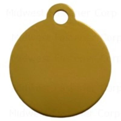 Gold Small Circle Pet Tag - Durable, Lightweight, Customizable Pet Identification