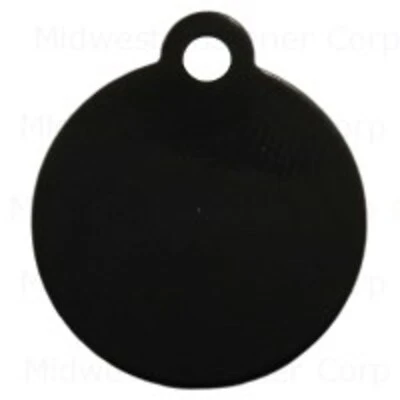 Black Small Circle Pet Tag - Durable And Stylish Identification For Pets