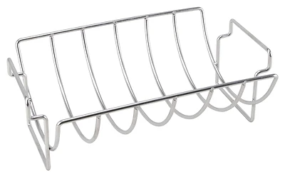 Bbq-37237 Stainless Steel Rib And Roast Holder With Built-in Handle, 14.5 In Length