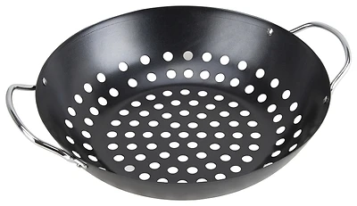 Non-stick Grill Basket, 13.5 In L, Steel With Built-in Handle