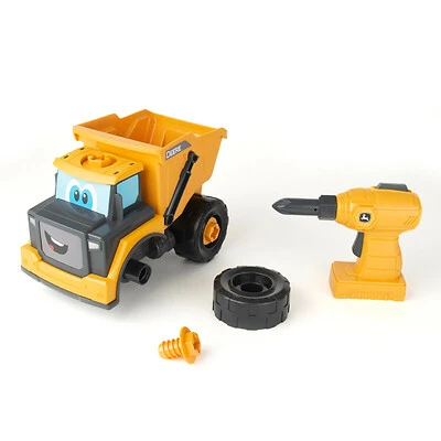 John Deere 47508 Build-A-Buddy Dump Truck Toy with Battery Drill, 18 Months+