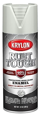 Rust Tough Gloss Light Gray Spray Enamel - 12 Ounce Can