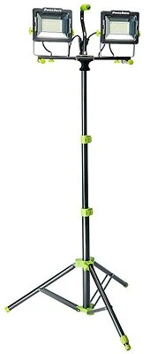 Dual-head Led Work Light With Tripod, 20000 Lumens, 120v, Model Pwld200t