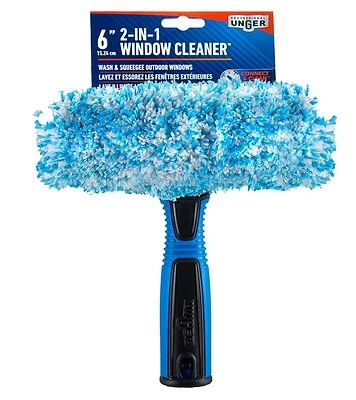 Unger Professional 981600 2-in-1 Window Cleaner, 6 In Head