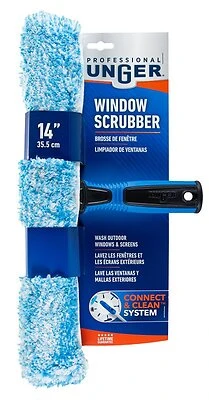 Unger 983920 Professional Window Scrubber, 14 In., Plastic Head