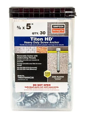 Titen Hd Hex Anchor Screw 3/8 Inch X 5 Inch