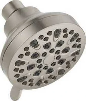 Peerless Brushed Nickel Showerhead With 4 Spray Settings, 1.5 Gpm Flow Rate, 1/2 In Connection