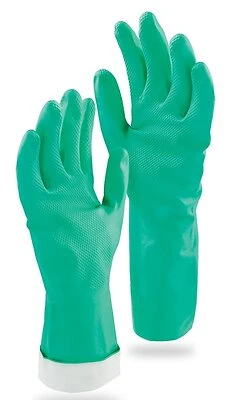 Heavy-duty Latex-free Nitrile Gloves, Medium Size, Model 1318