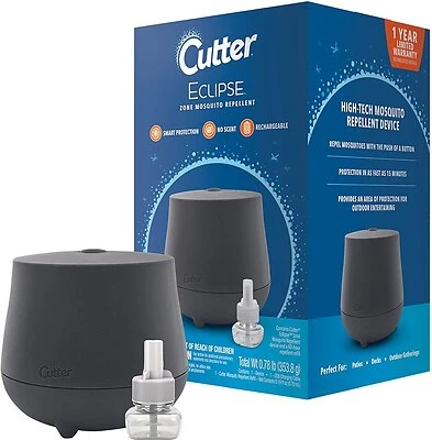 Cutter Eclipse HG-97030 Mosquito Repellent Device, USB Charged, 40-Hour Refill
