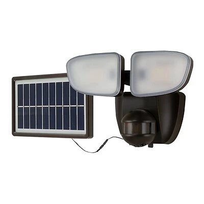 Solar Powered Outdoor Security Light 1500 Lumens With 180 Degree Motion Sensor - Bronze Finish