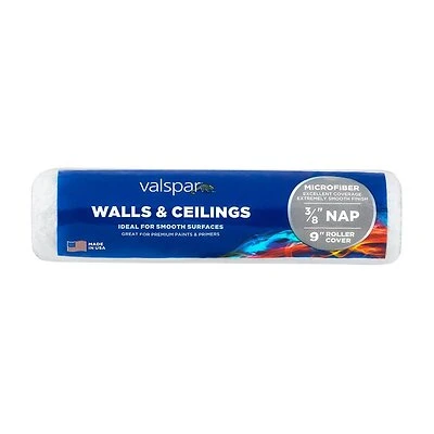 Microfiber Paint Roller Cover 9" X 3/8" For Smooth And Textured Surfaces