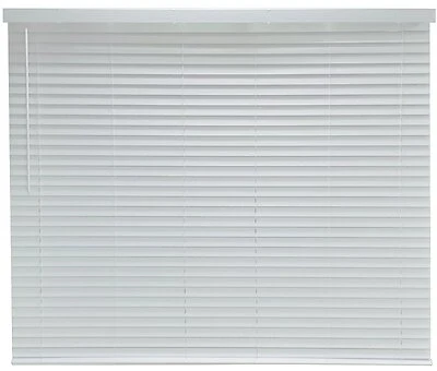 Fwmb-34 Cordless Faux Wood Mini Blind, 60 In L X 72 In W, White