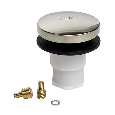 Cartridge Foot Lok Stop In Brushed Nickel For 3/8 In And 5/16 In Drains