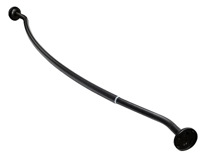 Adjustable Curved Shower Curtain Rod Matte Black 52-72 Inches Model Sd-csr-bk