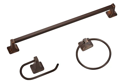 Boston Harbor 3603BVB 3-Piece Bath Accessory Set, 24 In Towel Bar