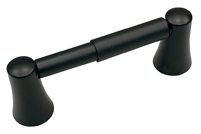 Boston Harbor 8756 Matte Black Toilet Paper Holder, Zinc and Polypropylene