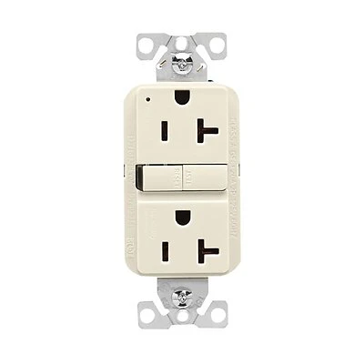 Eaton Gfci Receptacle Light Almond 20 Amp 125 Volt Self-test Model Gf20la