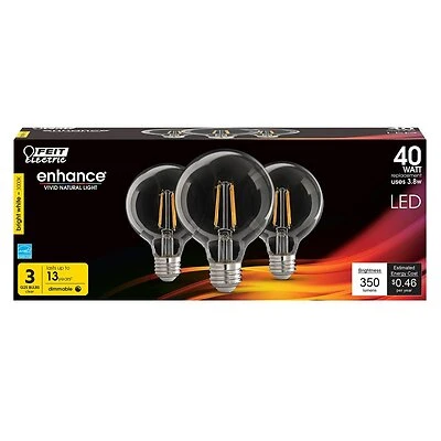 G25 Led Filament Light Bulb 40 Watt Equivalent 3000k Clear Glass
