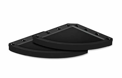 Bmsc2bk Black Resin Corner Shelf Organizer - Two Pack