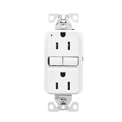 Eaton Gfci Receptacle 15 Amp 125 Volt Self-test White 3 Wire Nema 5-15r