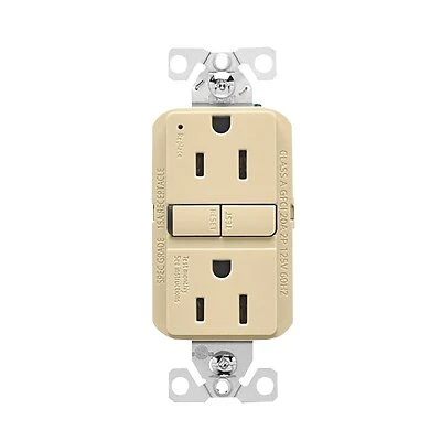 Eaton Gfci Receptacle Ivory 15 Amp 125 Volt Self-test Model Gf15v