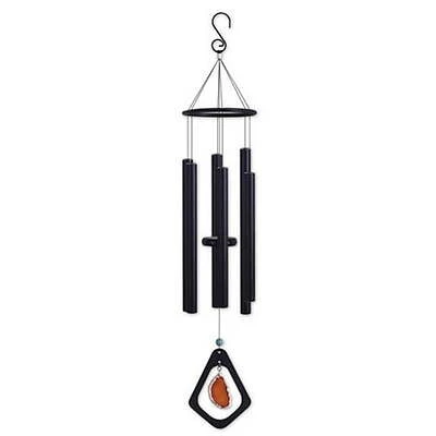 086213 - 42 Inch Orange Agate Stone Wind Chime