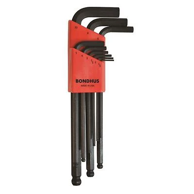 Metric Ball End Long Arm L-wrench Set With Proguard Finish - 9-piece Set