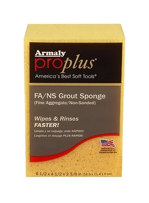 00608 Grout Sponge, 6.5 In L X 4.5 In W X 2.375 In Thick, Yellow