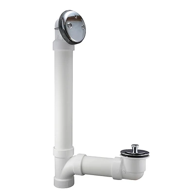 1.5 Inch Schedule 40 Pvc Bathtub Drain With Polished Chrome Finish