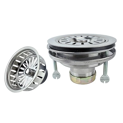 Stainless Steel Strainer For 3-1/2 Inch Sinks, 4-1/2 Inch Diameter