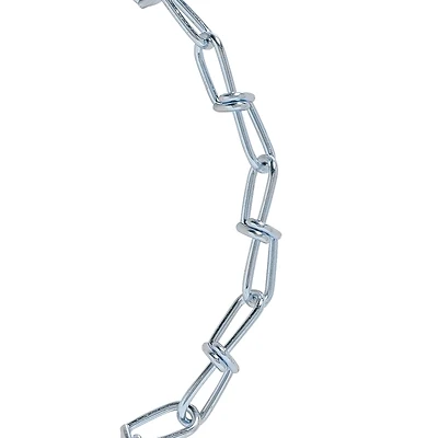 Double Loop Chain 2/0 X 20 Feet Electro Galvanized Low Carbon Steel