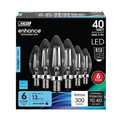 40 Watt Equivalent Dimmable Led Torpedo Bulb 5000k Daylight