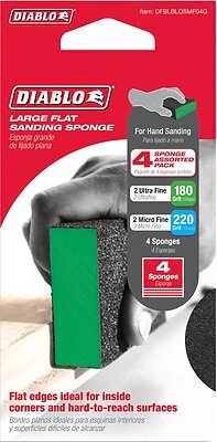 Large Assorted Flat Edge Sanding Sponges - Model Dfblblosmf04g