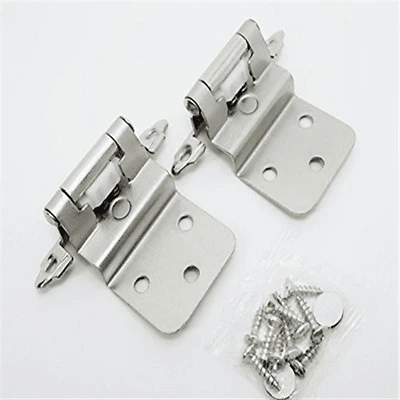 25 Pair Satin Nickel Flush Cabinet Hinges For Durable Cabinetry