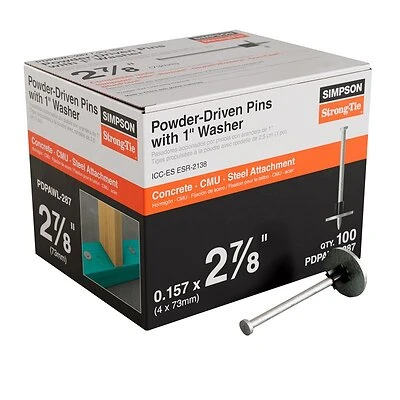 Pdpawl-287 Fastening Pin Zinc Galvanized 2-7/8 Inch With Washer