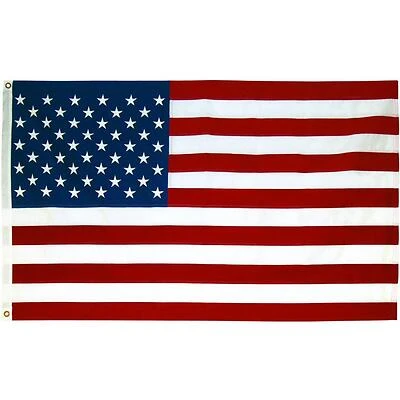 3 Ft. X 5 Ft. Polycotton U.s. Flag With Brass Grommets And Double Stitching