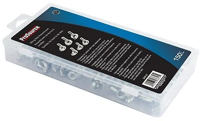 Wing Nut Assortment - 150 Pieces In Divided Pvc Storage Case