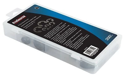 E-clip Assortment 300 Pieces In Divided Pvc Storage Case Model 61105